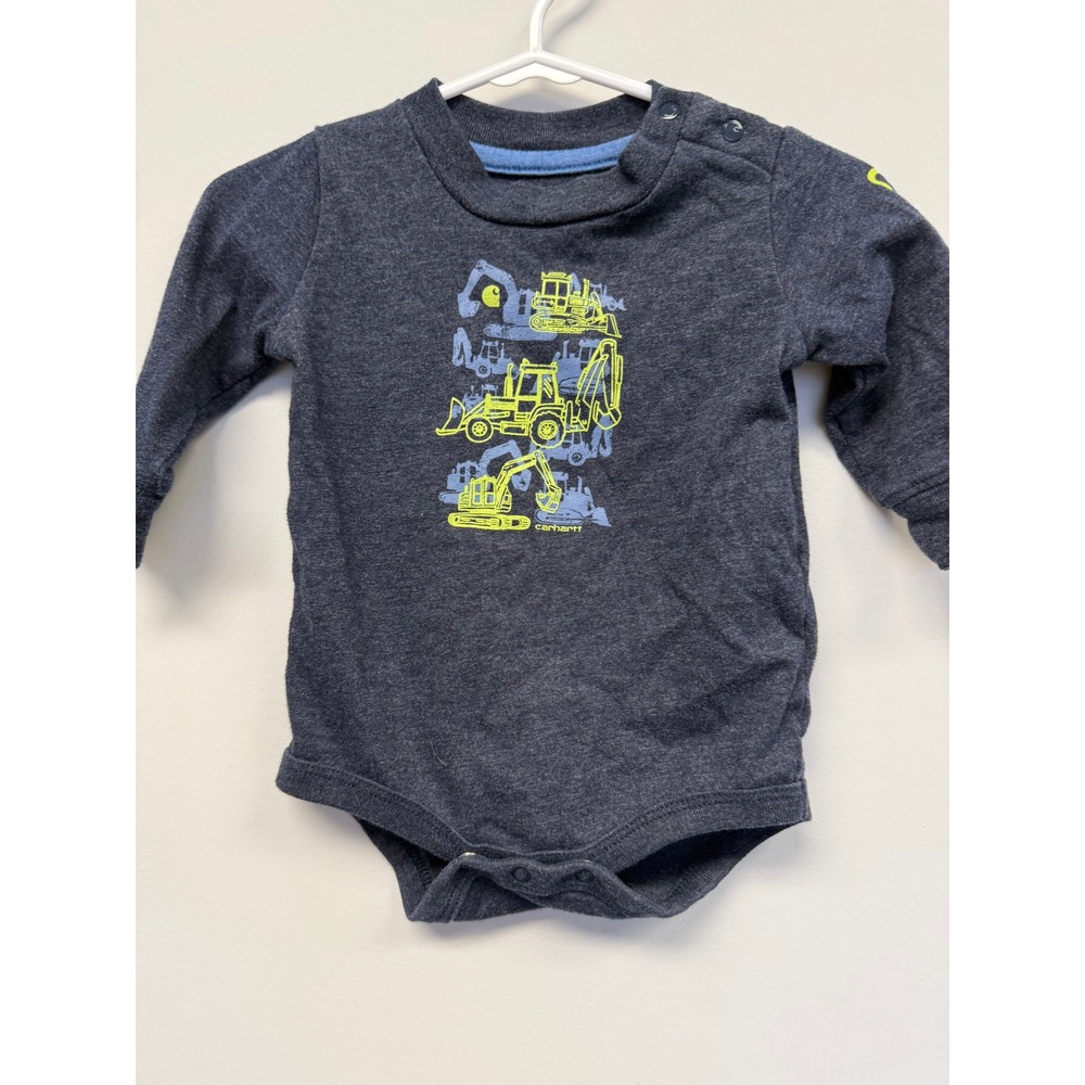 Carhartt Baby Boys Long Sleeve Construction Bodysuit Gray 6M RN13706